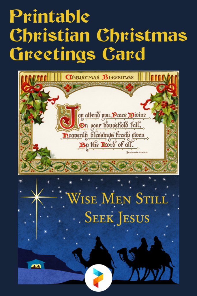 10 Best Free Printable Christian Christmas Greetings Card Printablee