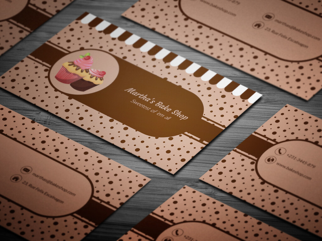10 FREE Professional Bakery Business Cards Templates On Student Show