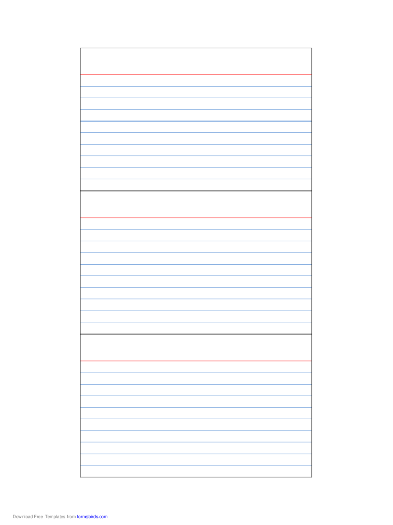 2022 Index Card Template Fillable Printable PDF Forms Handypdf