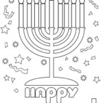 33 Collection Free Printable Menorah Coloring Pages For Kindergarten