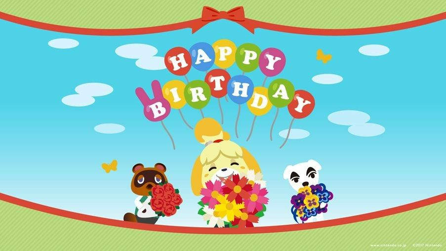 Animal Crossing Happy Birthday Card Happy Birthday Animals Happy