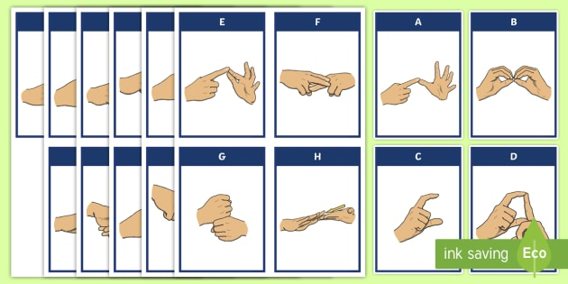 Auslan Alphabet Flashcards