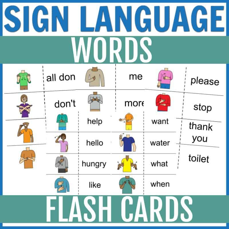 Basic Sign Language Asl Flash Cards Free Printable Printable Blog