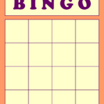 Bingo Card Templates Free EWriting
