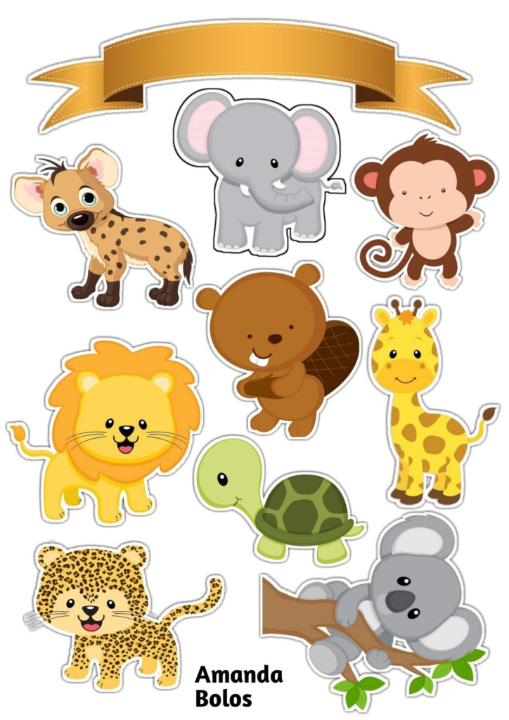 Birthday Cake Topper Printable Safari Birthday Animal Birthday