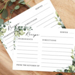 Bridal Shower Recipe Cards Templates Best Wallpaper