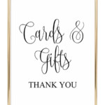 Cards And Gifts Sign Template Cards And Gifts Table Digital Download