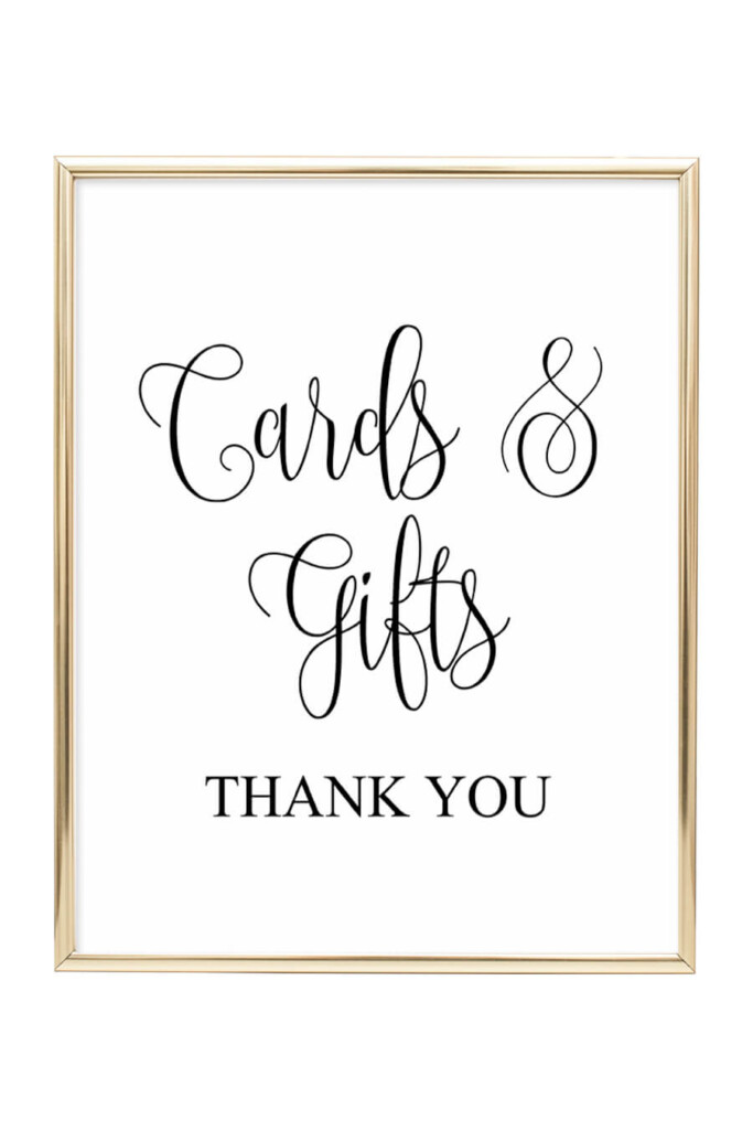 Cards And Gifts Sign Template Cards And Gifts Table Digital Download 