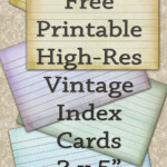 Digital Printables Free Printable Index Cards Vintage Look High Res