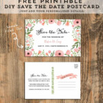 DIY Save The Date Postcard Free Printable Mountain Modern Life