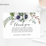 Editable Funeral Thank You Card Memorial Editable Template