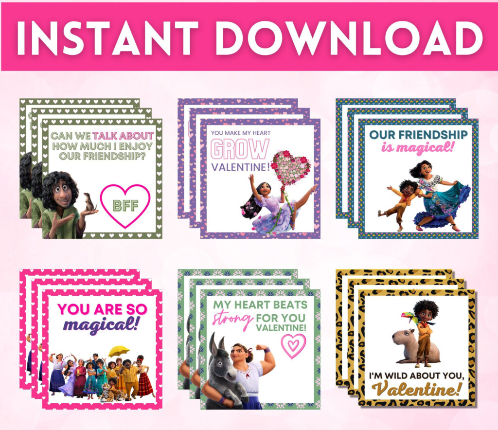 Encanto Valentine s Day Cards Instant Digital Download Etsy In 2022 