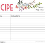 Enjoy A FREE Printable Recipe Card Designed with Love By Yours Truly