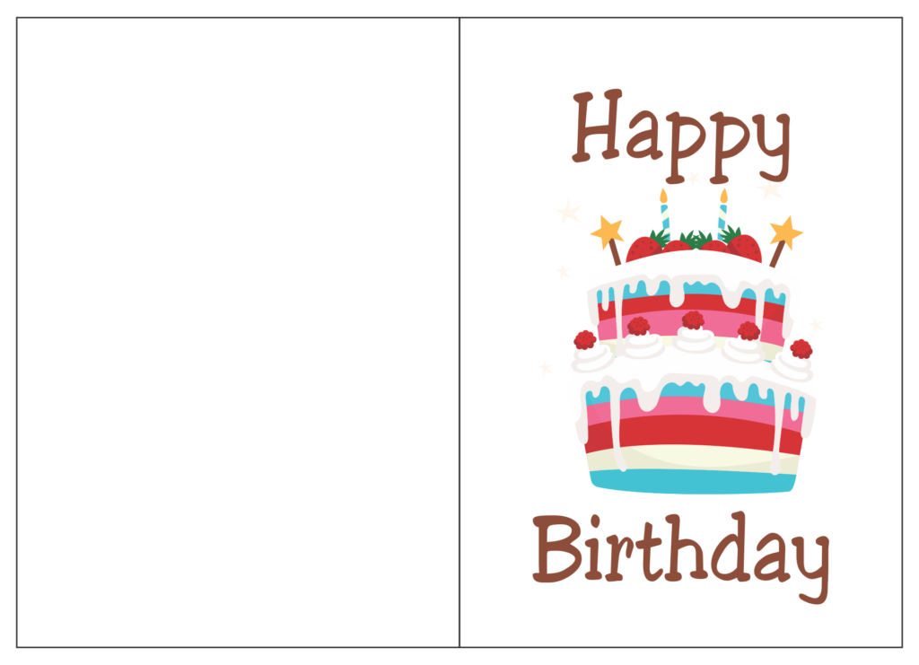 Foldable Birthday Card Template