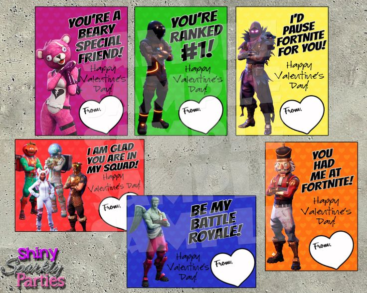 Fortnite Valentine Cards Printable Instant Download Valentines 