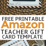 Free Amazon Teacher Gift Card Printable Template Give Gift Of Amazon