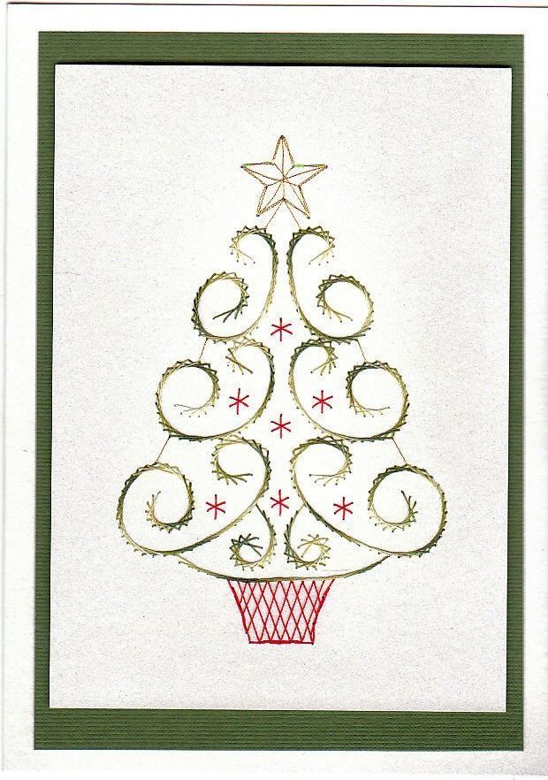 Free Christmas Paper Embroidery Patterns Free Paper Stitching Cards