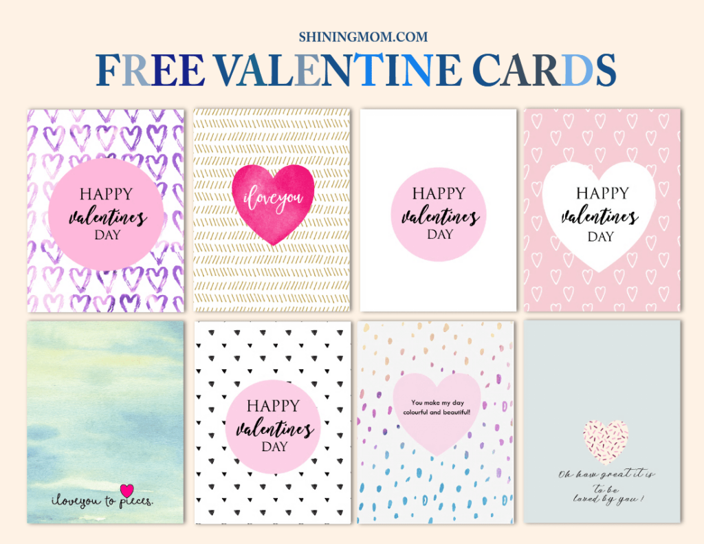 FREE Cool Valentine Cards To Print New Designs 