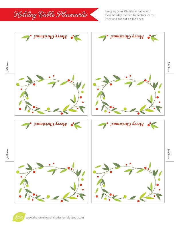 Free Place Card Template Christmas Pinterest Place Card Template
