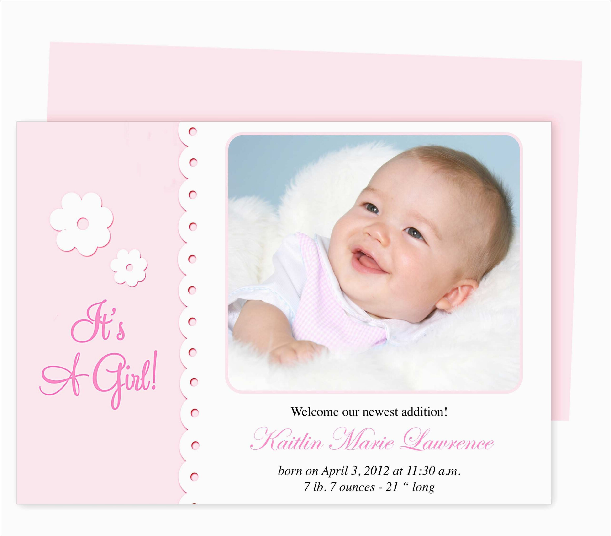 Free Printable Baby Birth Announcement Cards Free Printable