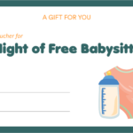 Free Printable Babysitting Gift Certificate Free Printable Download