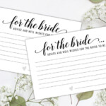 Free Printable Bridal Shower Advice Cards Printable Word Searches