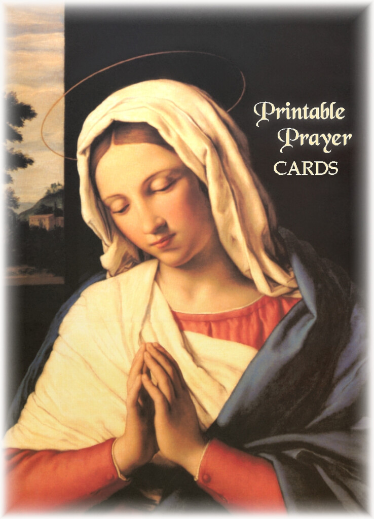 Free Printable Catholic Prayer Cards Printable Word Searches