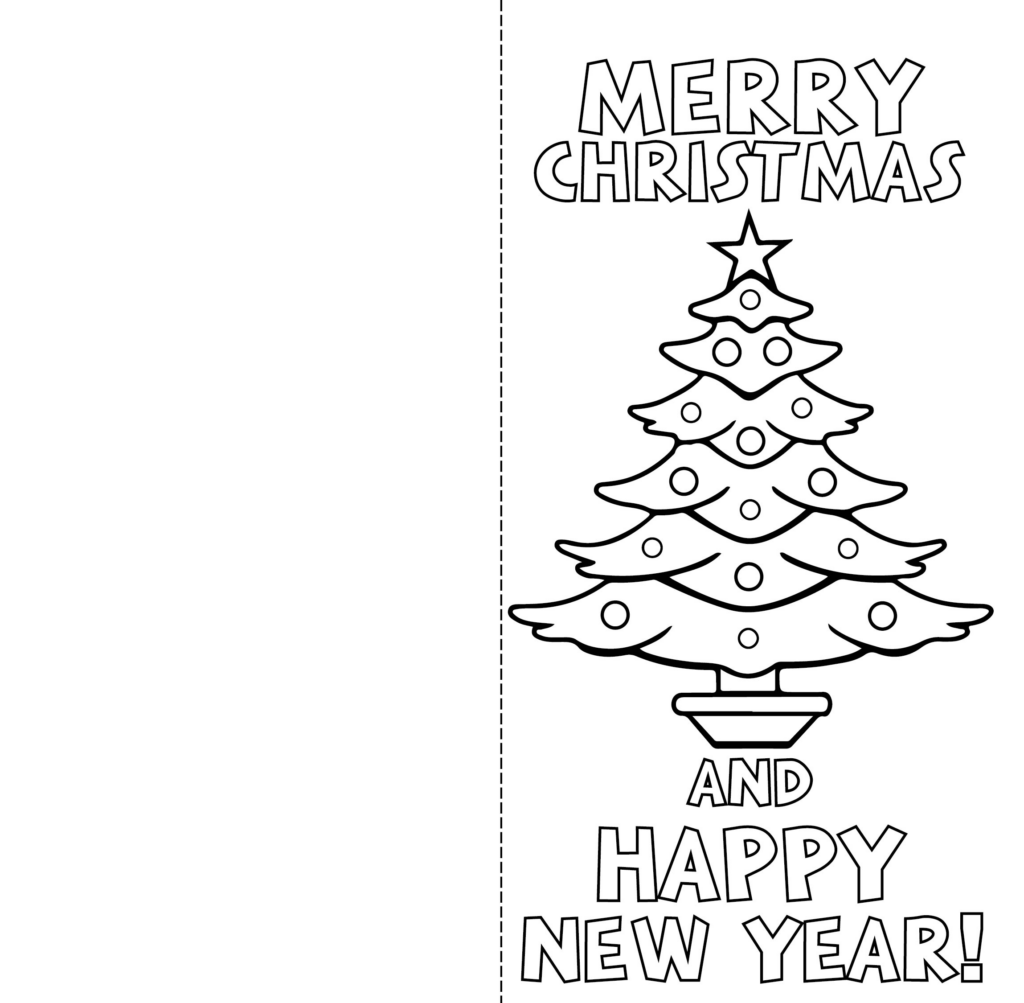 Free Printable Coloring Christmas Cards Pdf