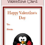 Free Printable Cute Penguin Valentine s Day Card