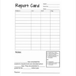 Free Printable Homeschool Report Card Template