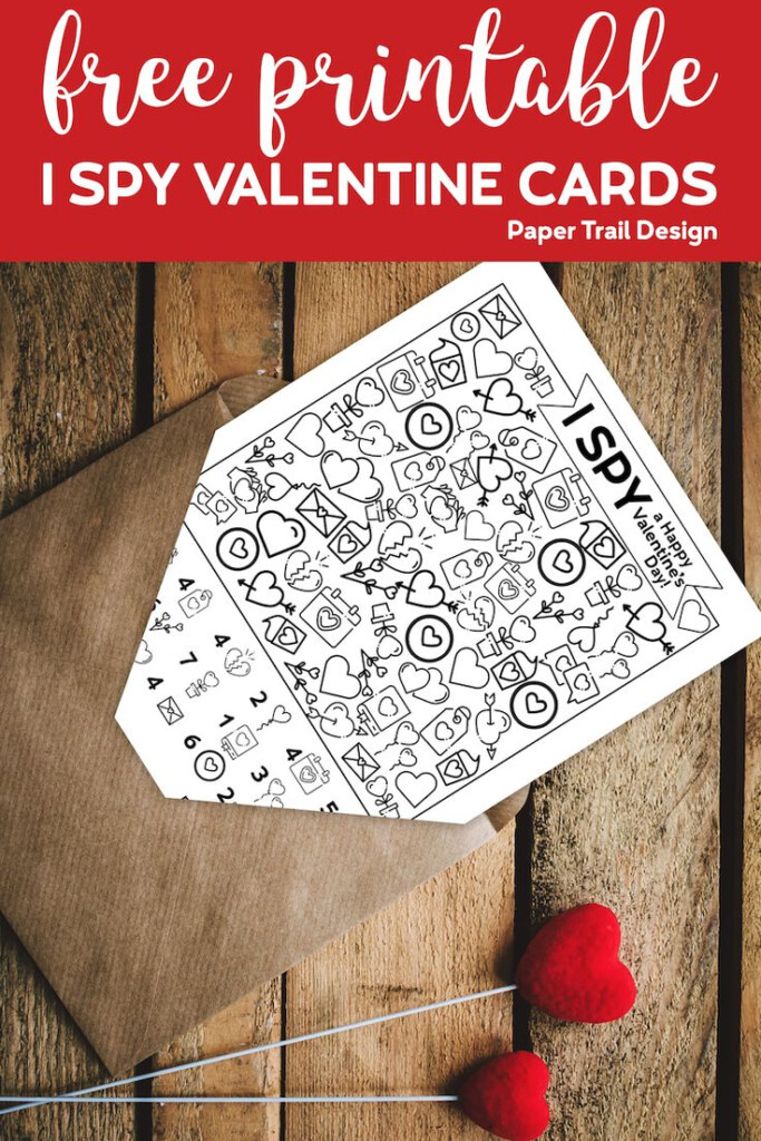 Free Printable I Spy Valentine Exchange Cards Paper Trail Design 