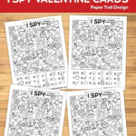 Free Printable I Spy Valentine Exchange Cards Paper Trail Design In