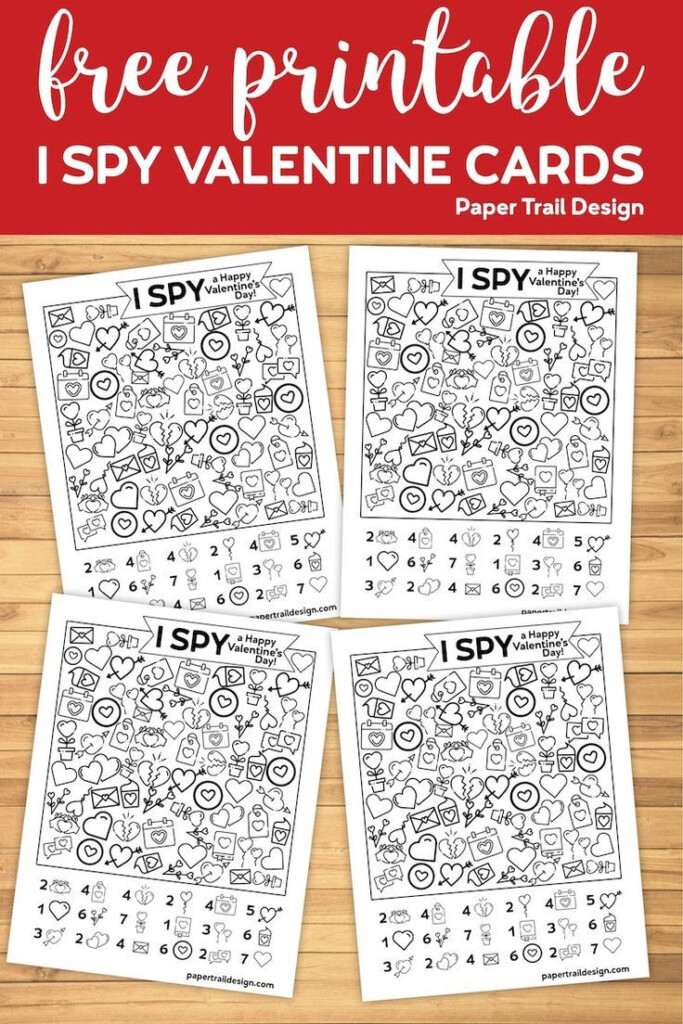 Free Printable I Spy Valentine Exchange Cards Paper Trail Design In 