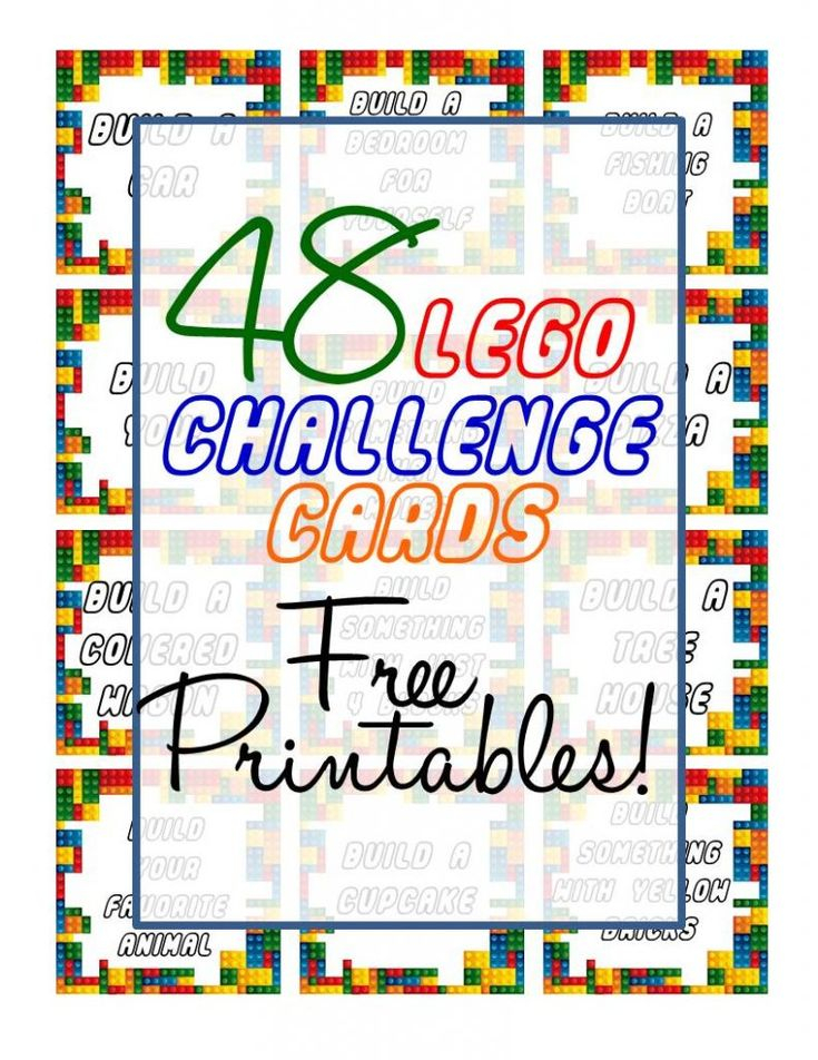 Free Printable Lego Challenge Cards In 2020 Lego Challenge Indoor 