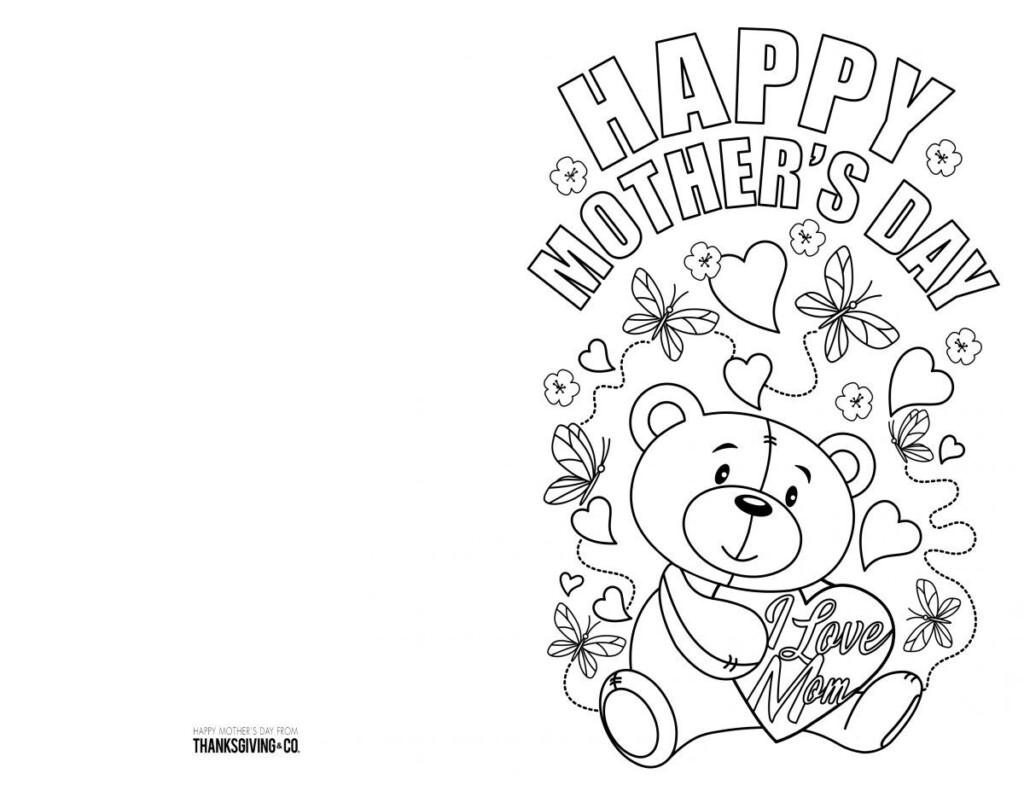 Free Printable Mothers Day Cards Coloring Pages Coloring Pages