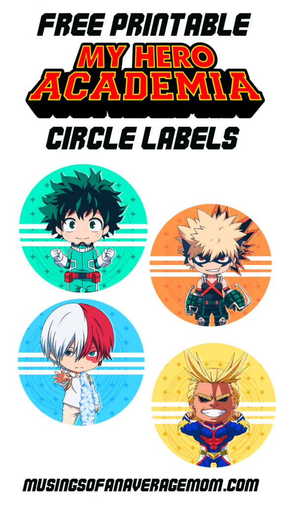 Free Printable My Hero Academia Cupcake Toppers My Hero Academia 