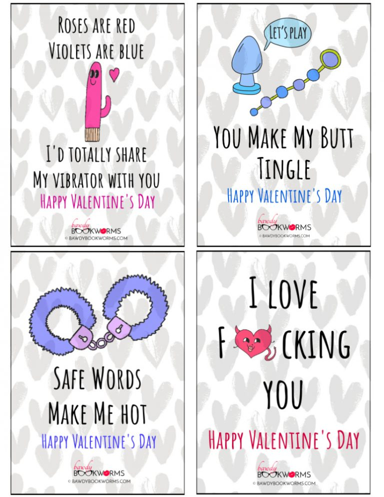 Free Printable Naughty Valentine Cards Updated Bawdy Bookworms