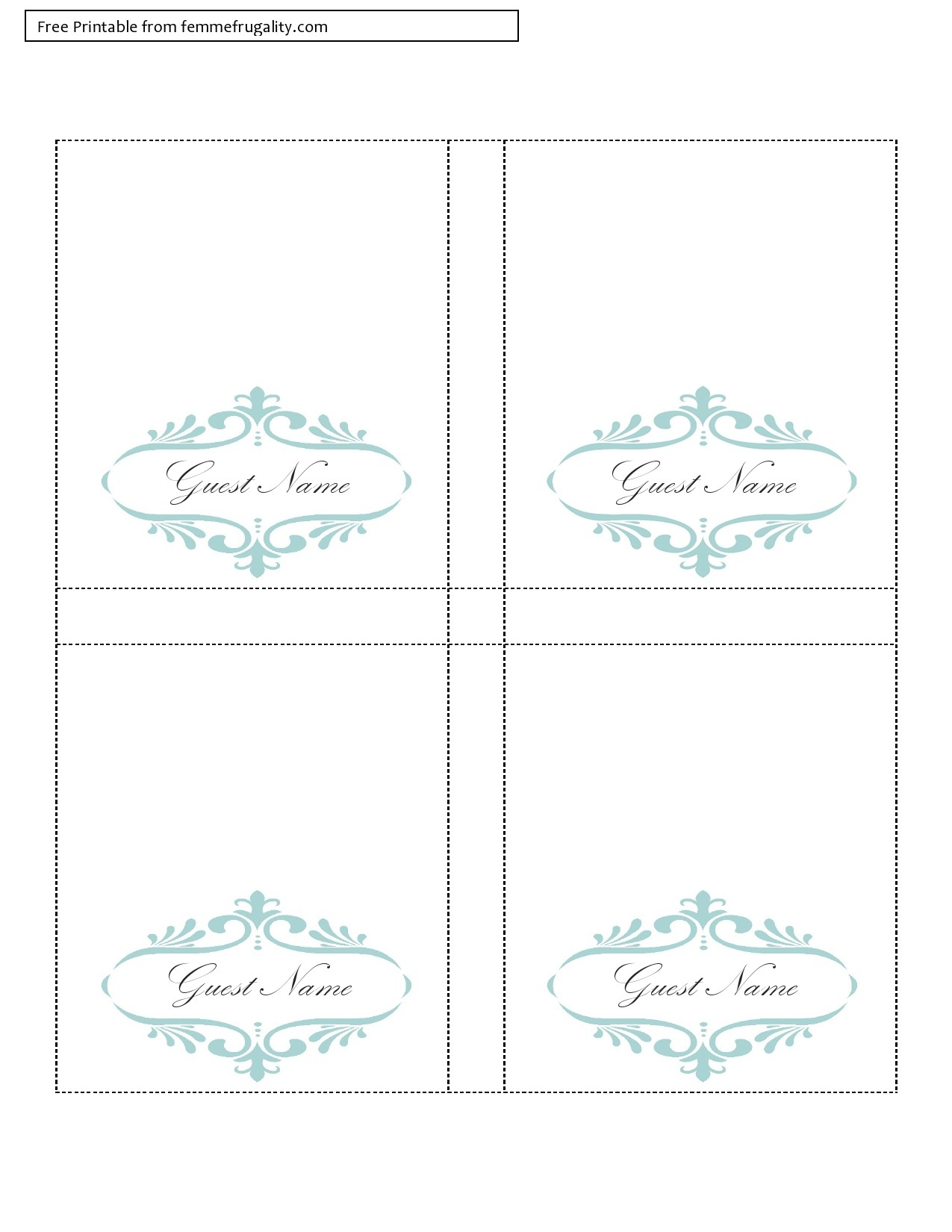 Free Printable Birthday Place Cards Template - Free Printable Card