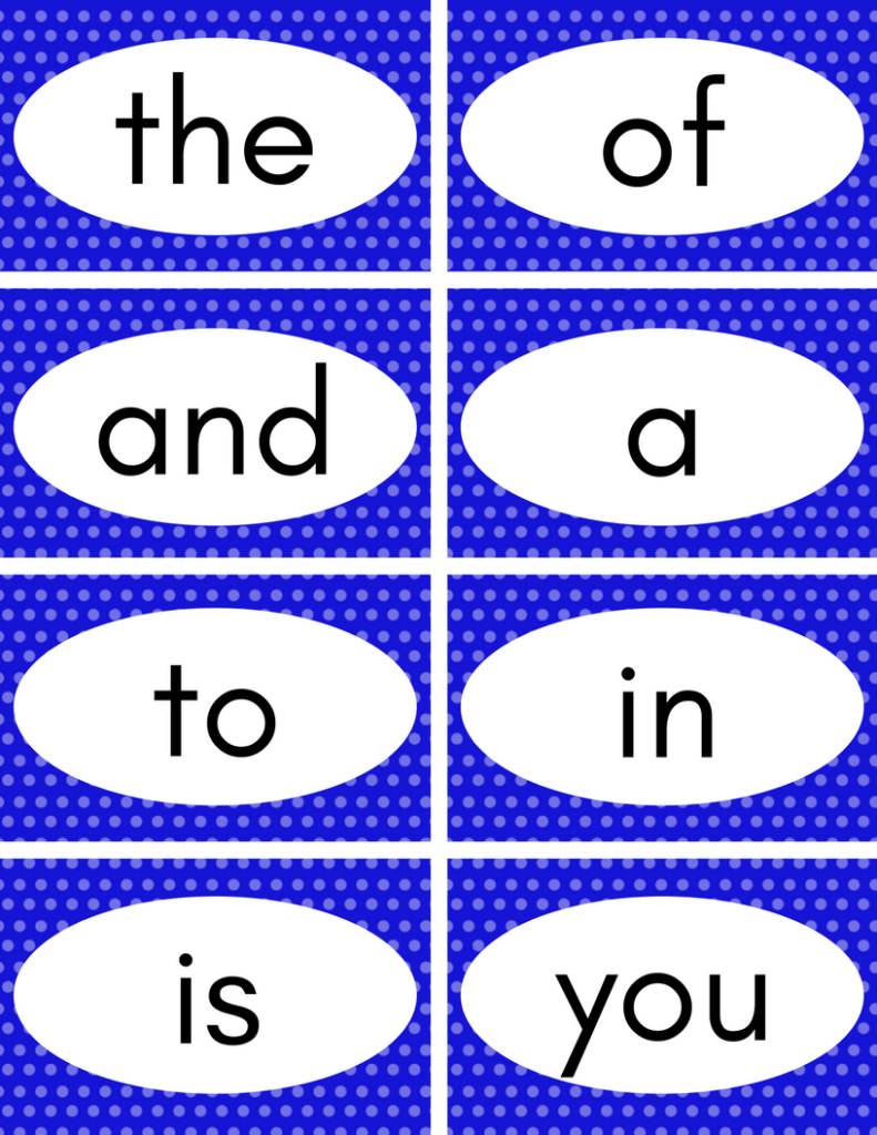 Free Printable Pre K Sight Words Flash Cards Thekidsworksheet