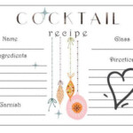 Free Printable Printable Cocktail Recipe Cards WORLDRECIPES