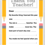 Free Printable Thank You Card Teacher Paper Trail Design