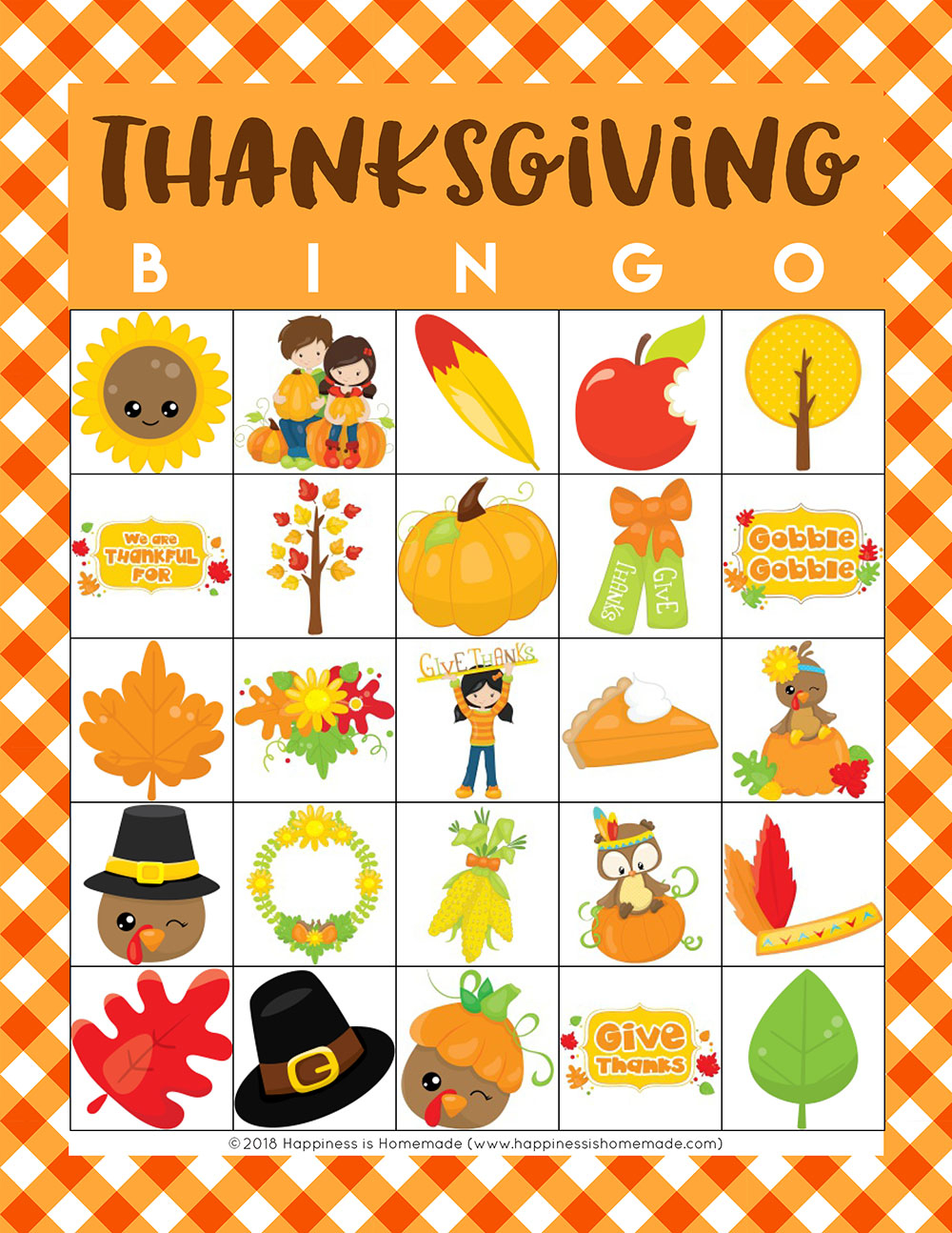 Free Printable Thanksgiving Bingo Cards Printable Form Templates And