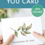 Free Printable Thinking Of You Card Instant Download In 2020 Cards