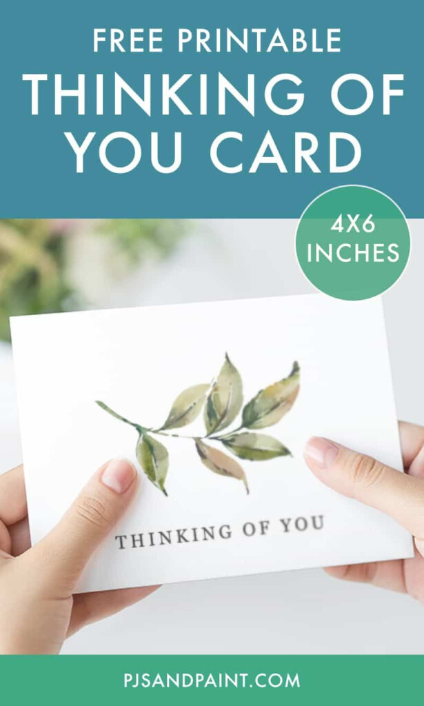 Free Printable Thinking Of You Card Instant Download In 2020 Cards 