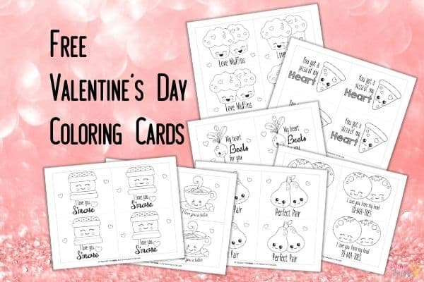 Free Printable Valentine s Day Coloring Cards Mombrite