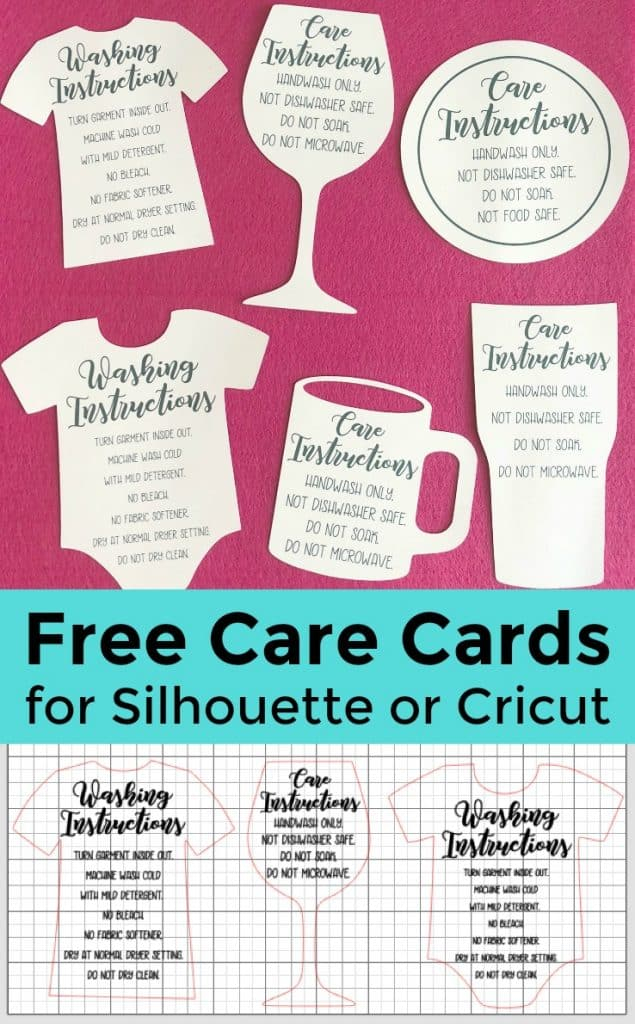 Free Shaped Printable Care Cards For Your Silhouette Or Cricut Business