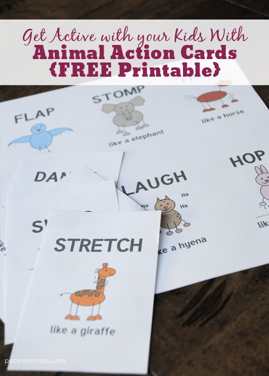 Get Active With Your Kids With Animal Action Cards FREE Printable 