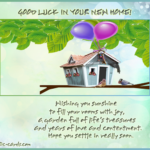 Good Luck In Your New Home Congratulations Greetings Card