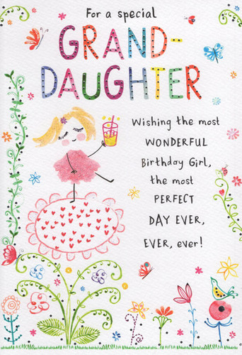 Granddaughter Birthday Card Just To Say