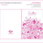 Greeting Card Valentine Template Printable Free A4 Format folds To